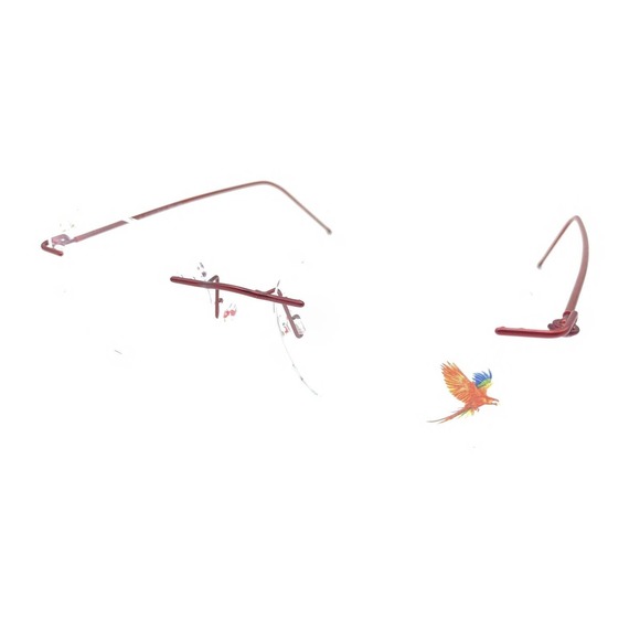 Maui Jim NEW MJO 2006-35M Red Rimless Eyeglasses Frames 49-16 140 Japan Designer - Picture 8 of 12